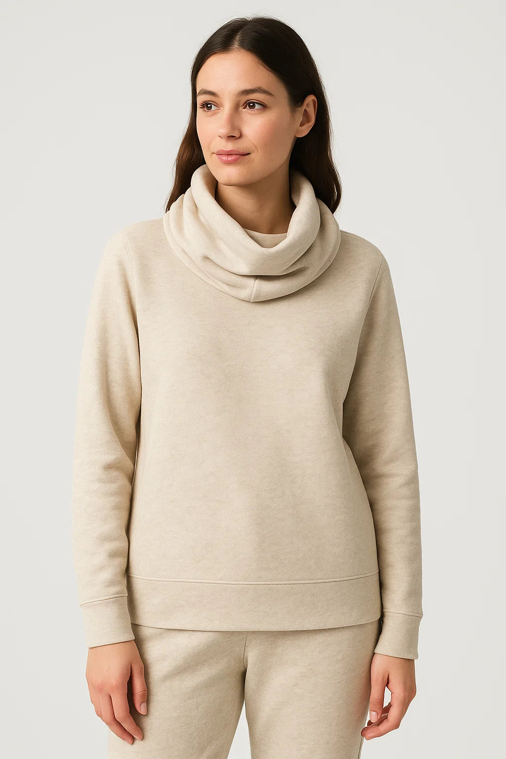 Rhea | Loop-Scarf Sweatshirt
