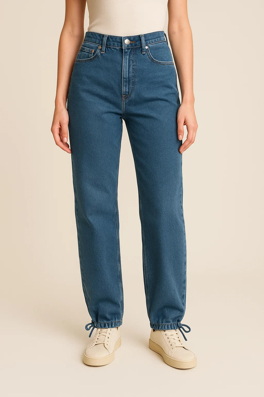 June | Cinch-Hem Relaxed Jeans