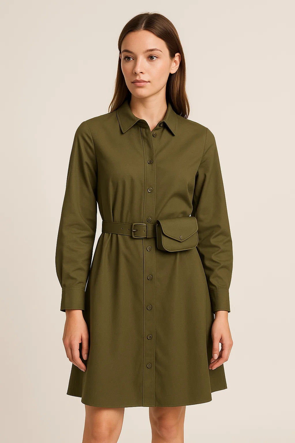 Eden | Belt-Bag Shirt Dress